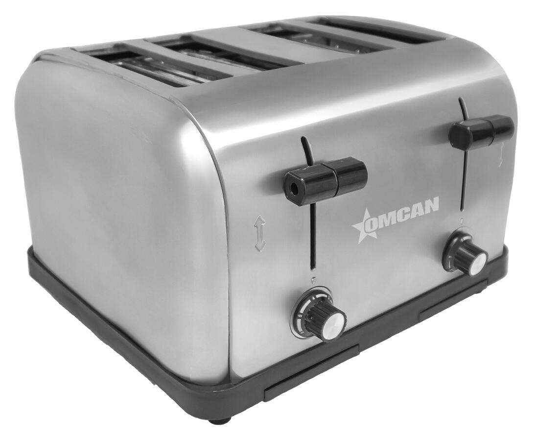 Omcan 4-Slice Commercial Pop-up Toaster – Standard duty