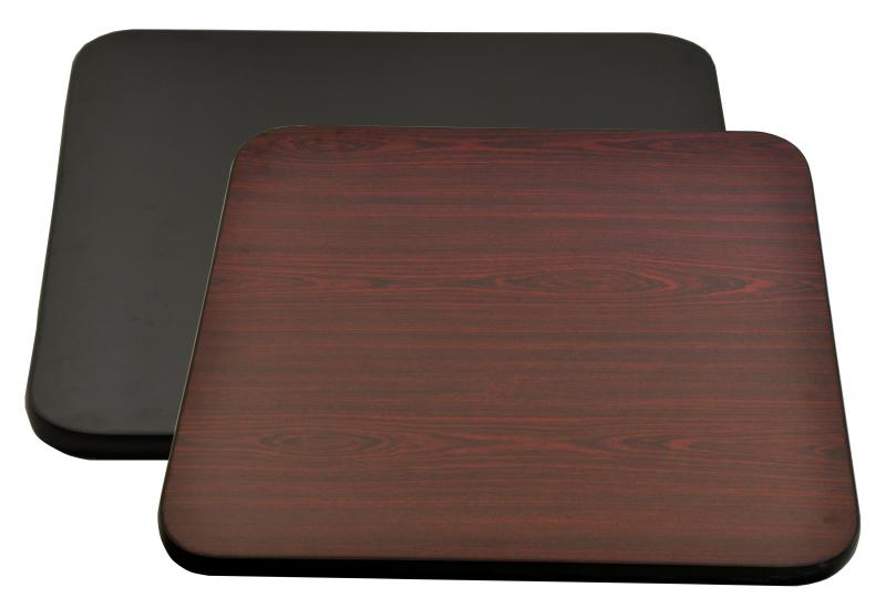 Omcan 24″ x 24″ x 1″ Mahogany/Black Square Table Top