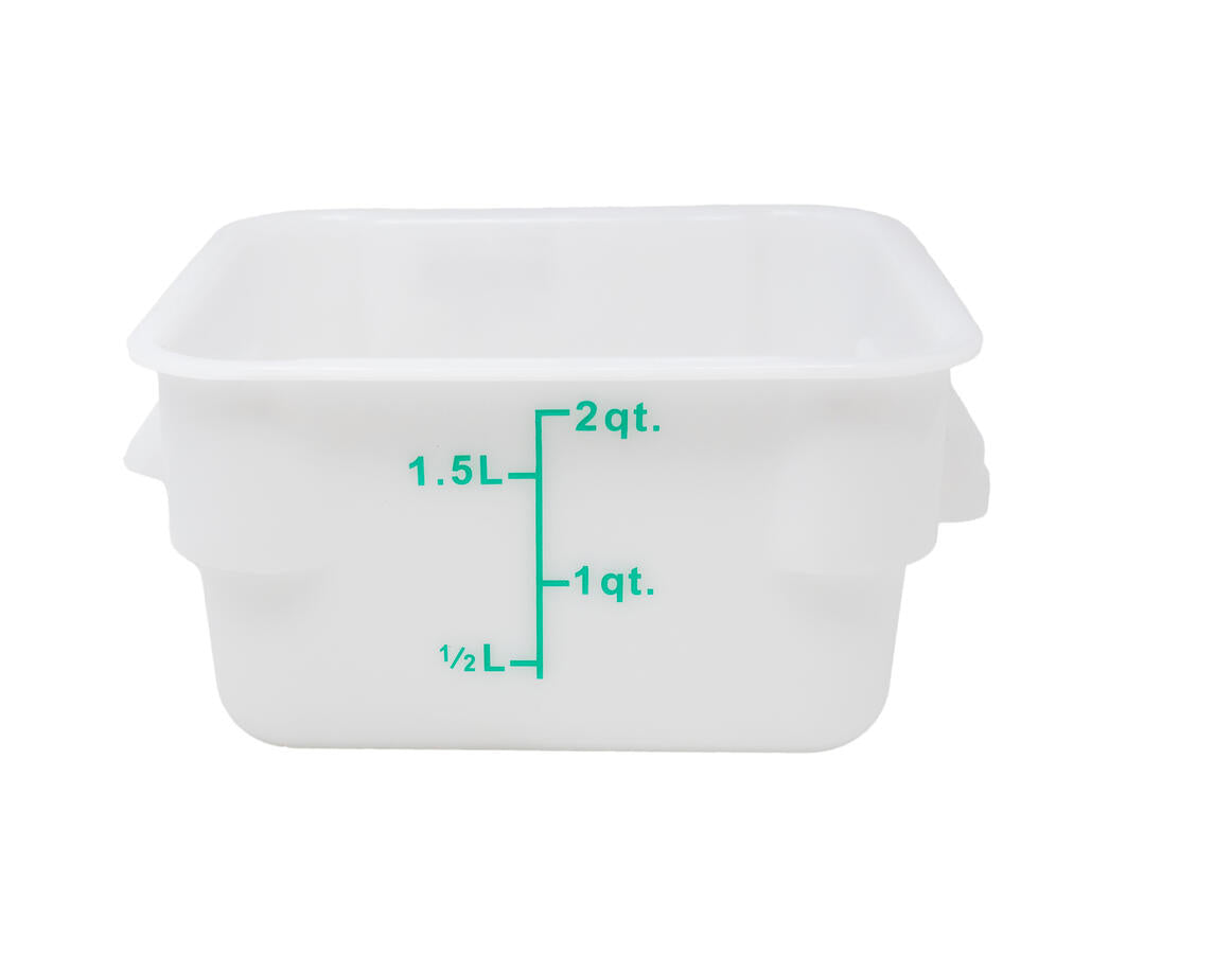 Omcan 2 QT White Square Food Storage Container