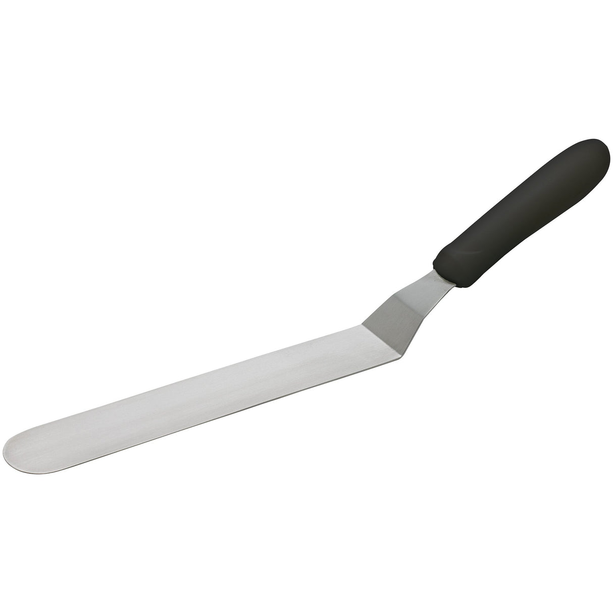 Winco TKPO-9 - Spatula with Offset, Black Polypropylene Handle - 8-1/2" x 1-1/2"