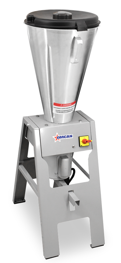 Omcan 16 Qt. (15 Liter) High Performance Stainless Steel Vertical Tilting Blender