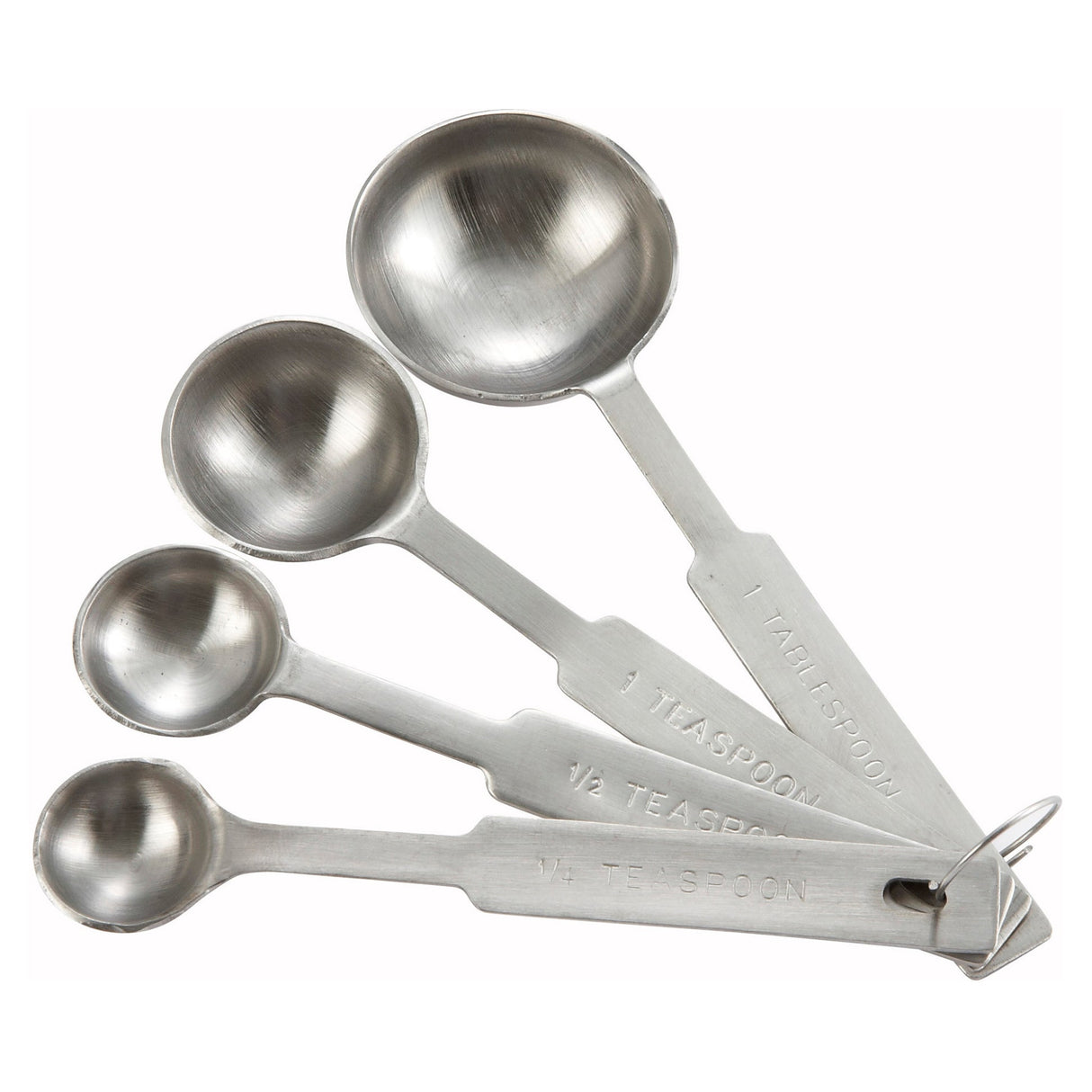 Winco MSPD-4X - Measuring Spoon Set, 4-piece, Deluxe, Stainless Steel