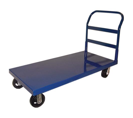 Omcan Heavy-Duty Blue Platform Cart with Smooth Surface