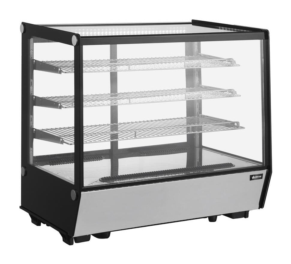 Omcan 35″ Countertop Square Glass Refrigerated Display RS-CN-0186S-5