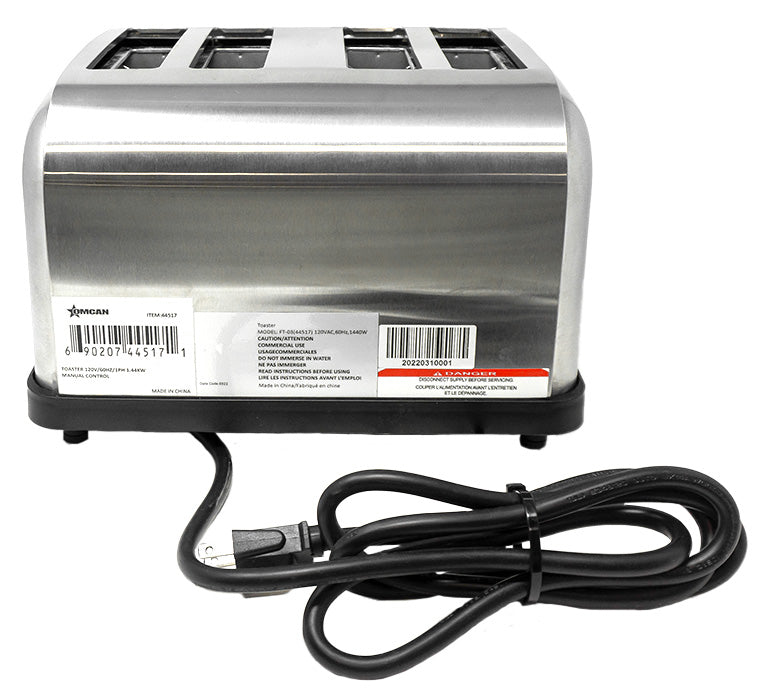 Omcan 4-Slice Commercial Pop-up Toaster – Standard duty