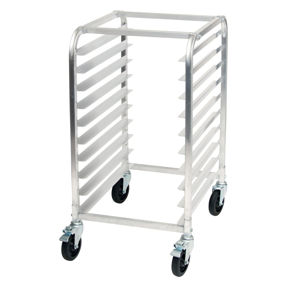 Winco ALRK-10BK - 10-Tier End-Load Sheet Pan Rack with Brakes - 3" Spacing
