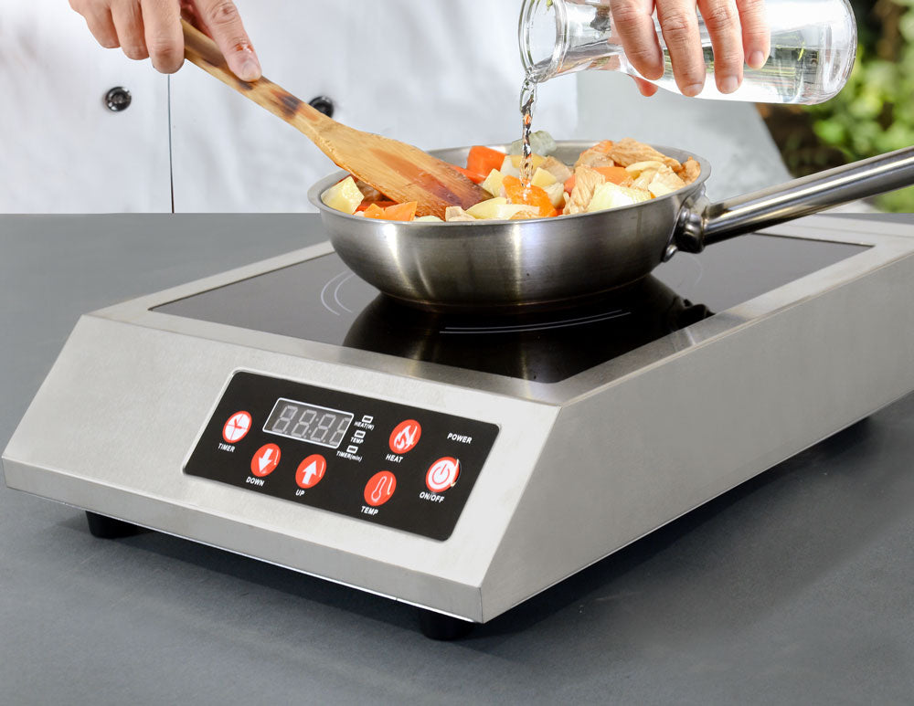 Omcan 3.5 kW Stainless Steel Commercial Countertop Induction Cooker