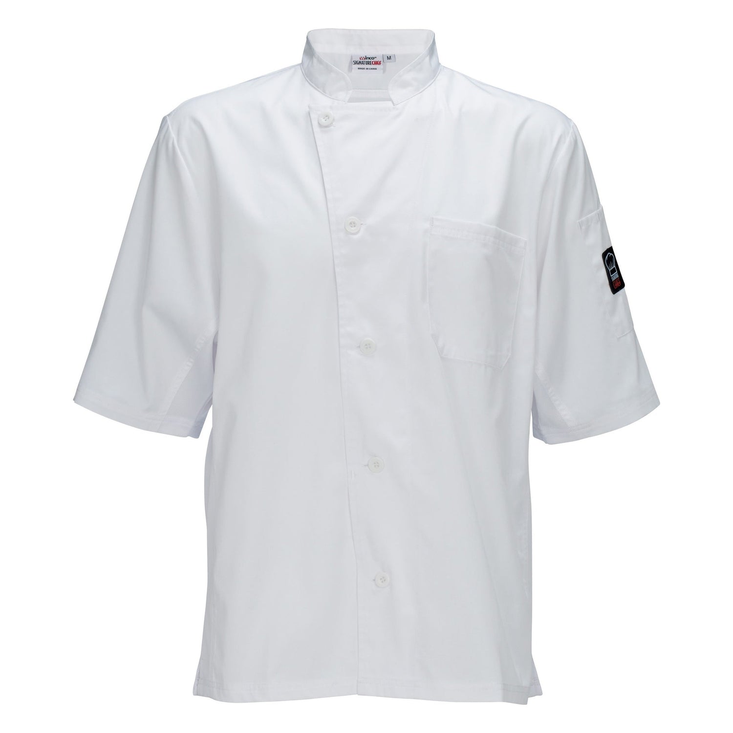 Winco UNF-9WS - Ventilated Chef Shirt, Tapered Fit