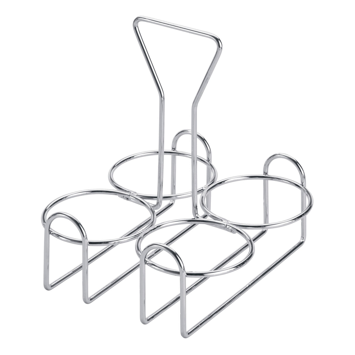 Winco WH-9 - Chrome Plated 4-Ring Condiment Jar Rack