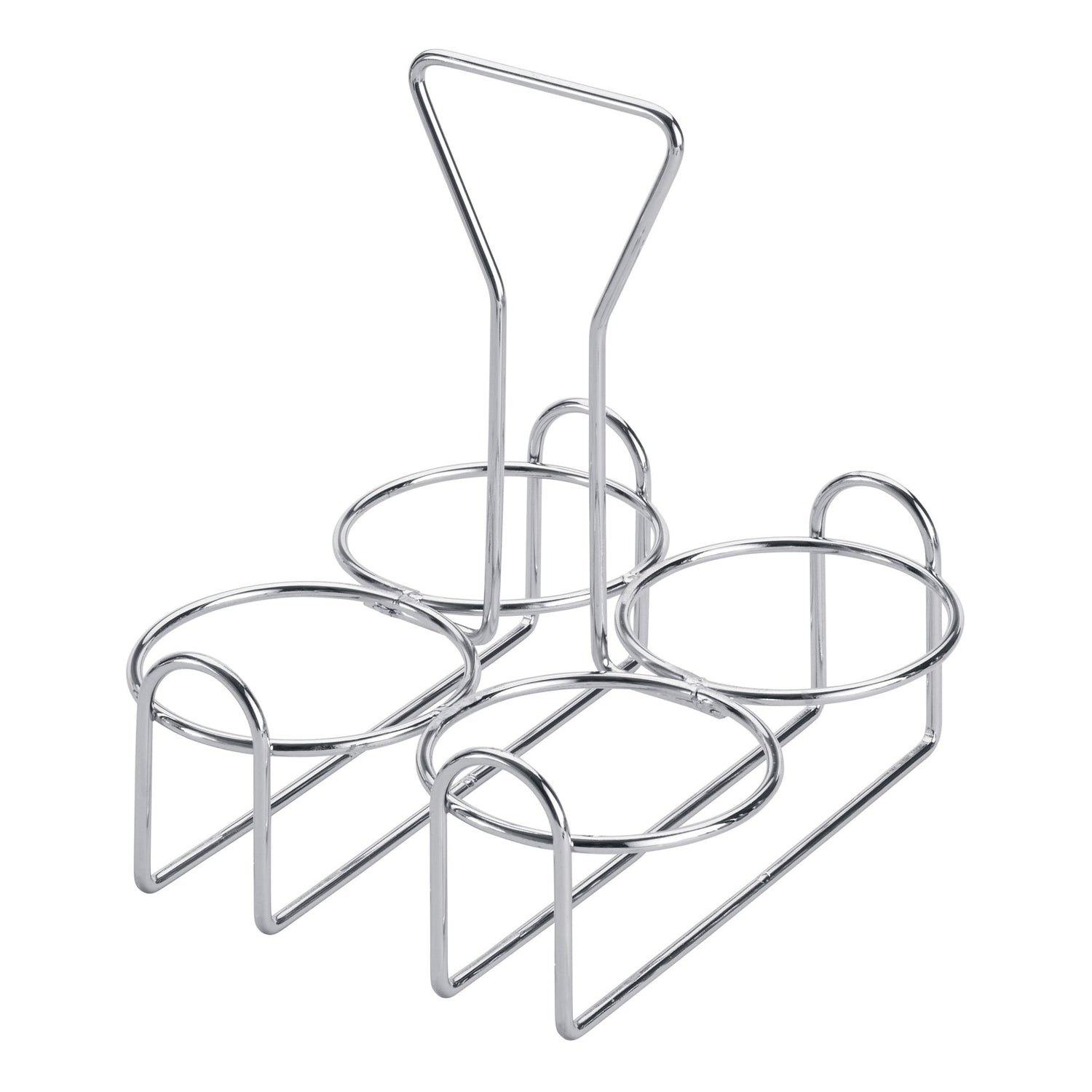 Winco WH-9 - Chrome Plated 4-Ring Condiment Jar Rack
