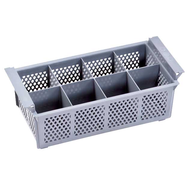 Omcan 8 Compartment Dishwasher Cutlery Basket, Gray
