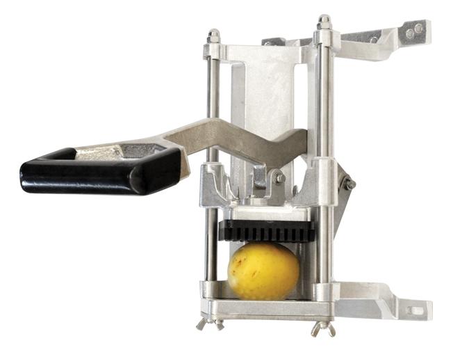 Omcan 8-inch Wall-Mounted Vertical Potato Fry Cutter with 1/2″ Cutter Blade