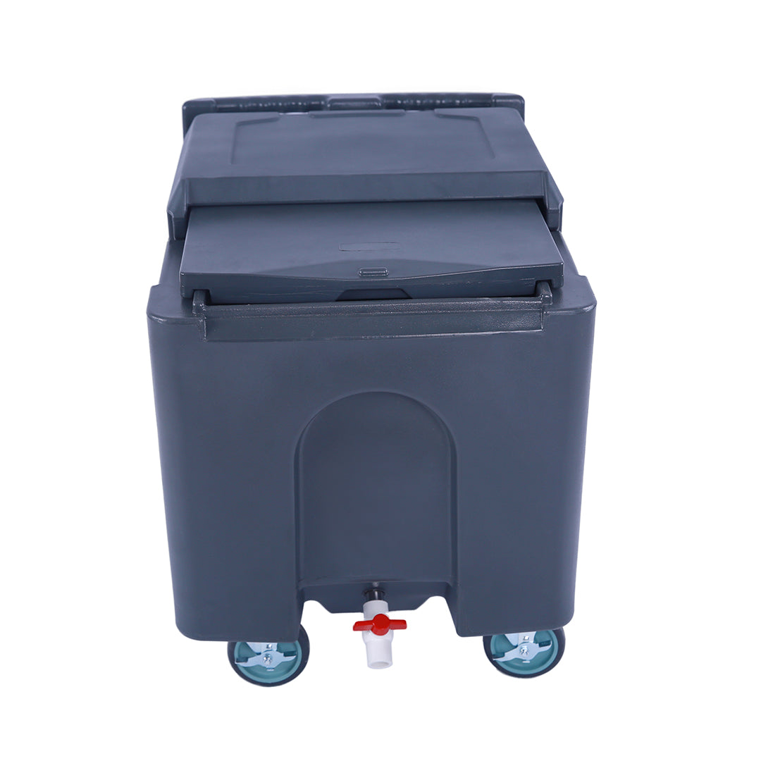 Omcan Insulated Ice Caddy with Sliding Lid and 125lb / 57kg Capacity