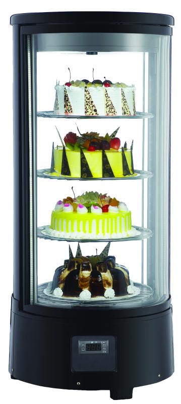 Omcan 18″ Countertop Cylindrical Refrigerated Showcase with 2.54 cu.ft/72 L capacity