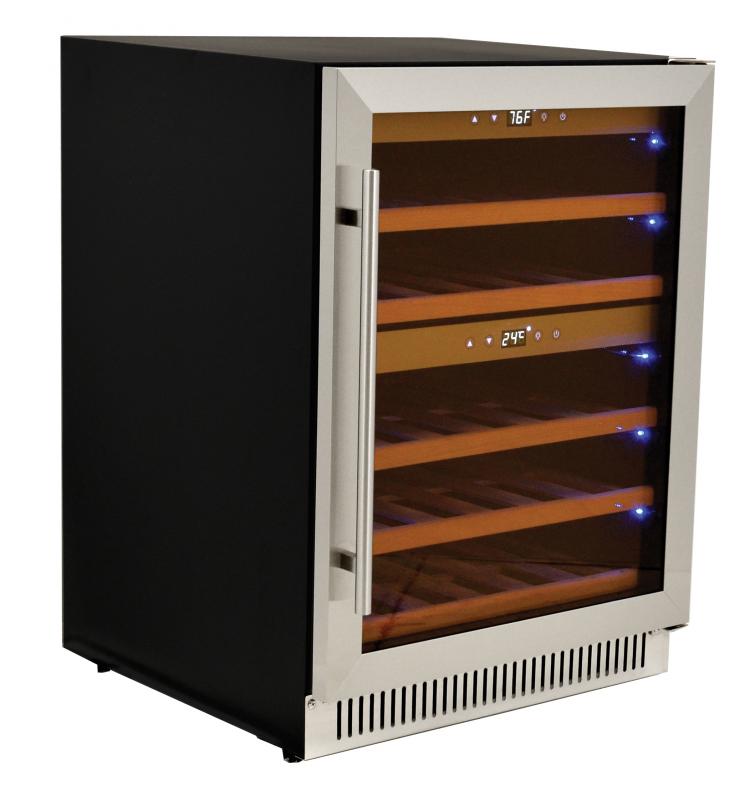 Vinovero 23" Dual Zone Wine Cooler with 40 Bottle Capacity and Stainless Steel Door