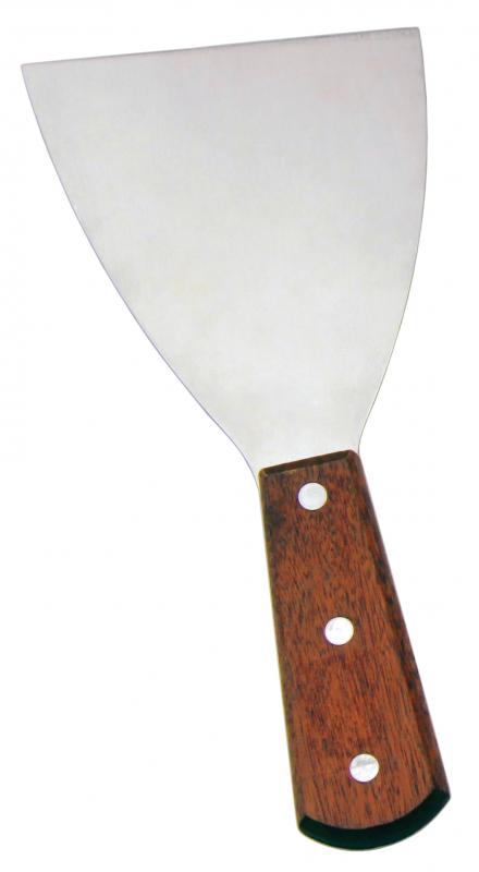 Omcan 4 1/2″ x 4″ Pan Scraper with Wooden Handle