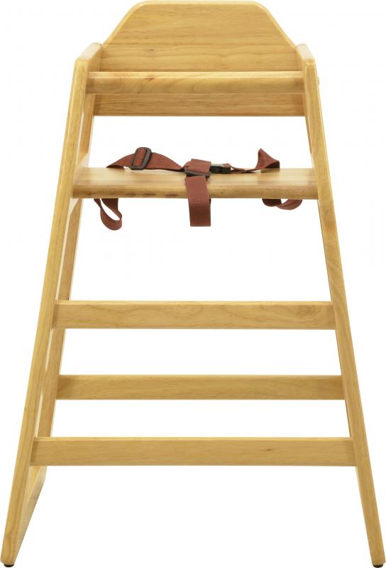 Omcan Commercial Natural Wooden High Chair
