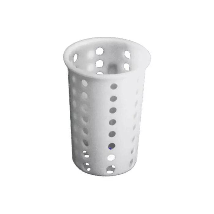 Magnum 5.25" Plastic Cutlery Cylinder Perforated White - MAG5255