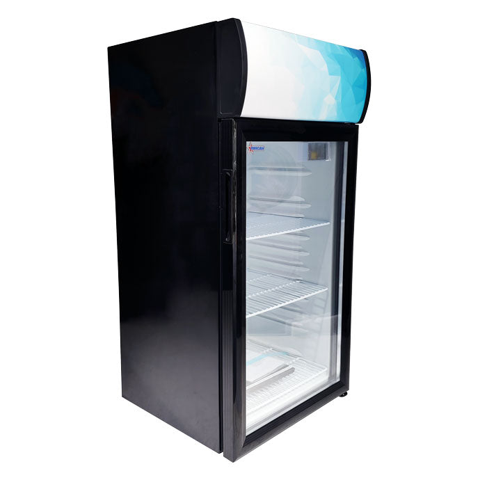 Omcan 18″ Countertop Display Refrigerator with 80 Liter (2.82 cu.ft.) Capacity, Black