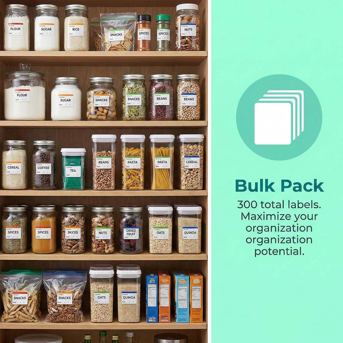 300 Pcs Freezer Food Labels on Roll - 30x60mm Self-Adhesive, Removable Kitchen Date Labels for Storage Containers - Record Food Safely with Date, Time, Use By, and Init (Colorful)