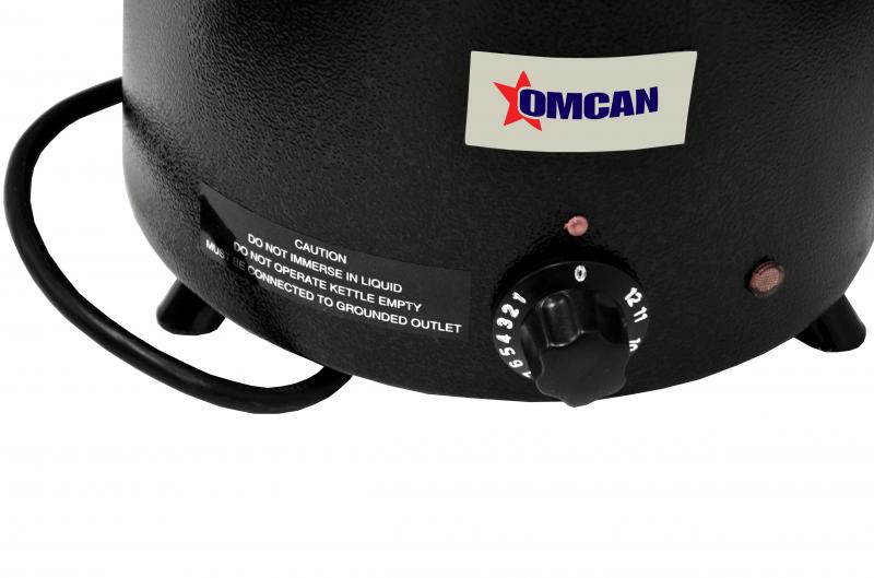 Omcan Black Soup Kettle with 6 QT capacity