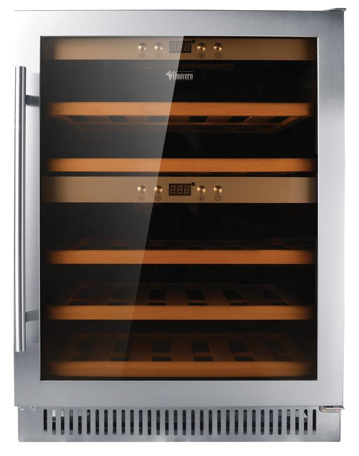 Vinovero 23" Dual Zone Wine Cooler with 40 Bottle Capacity and Stainless Steel Door