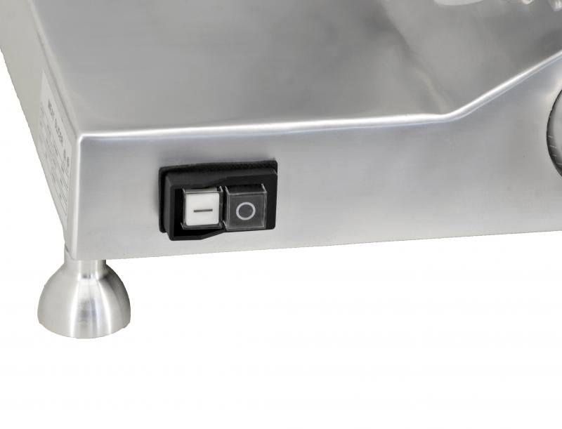 Omcan 12″ Belt-Driven Meat Slicer with Blade Locker (Quebec Safety Standards) – 0.33 HP, 110 V