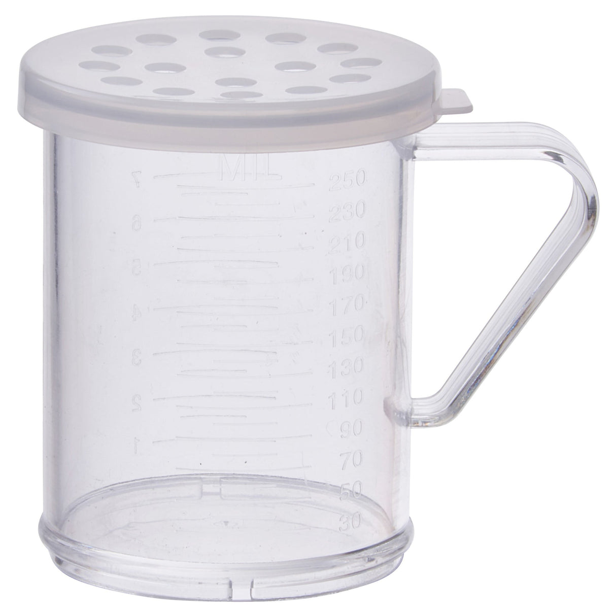 Winco PDG-10CXL - 10 oz Dredge with Clear Snap-on Lid - Extra Large