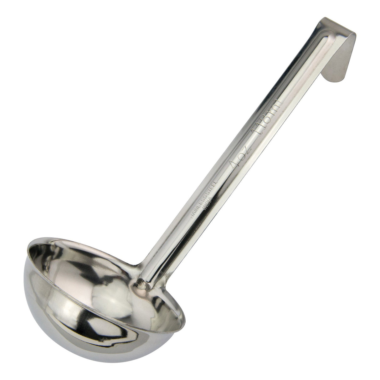 Winco LDI-40SH - One-Piece Stainless Steel Ladle with 6" Handle - 4 oz