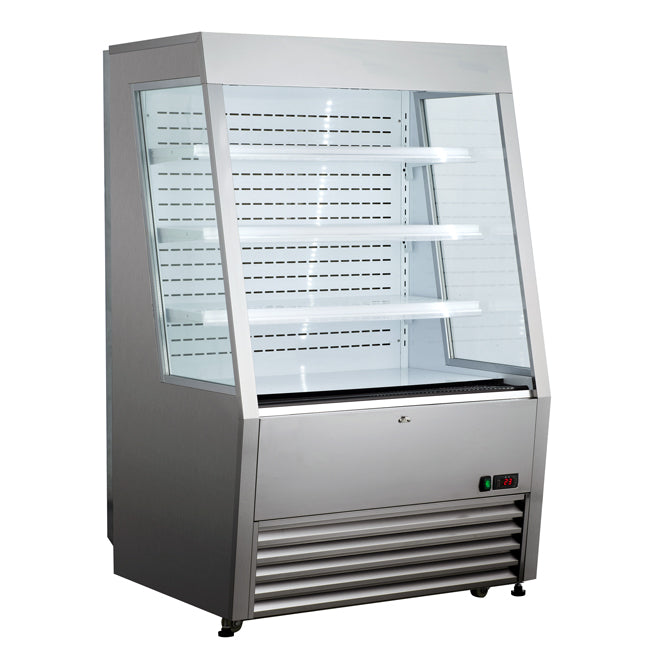 Omcan 36″ Grab-and-Go Open Refrigerated Self-Serve Display Case, 390 Liter (13.77 cu.ft.), Stainless Steel – 110V, 0.75 HP