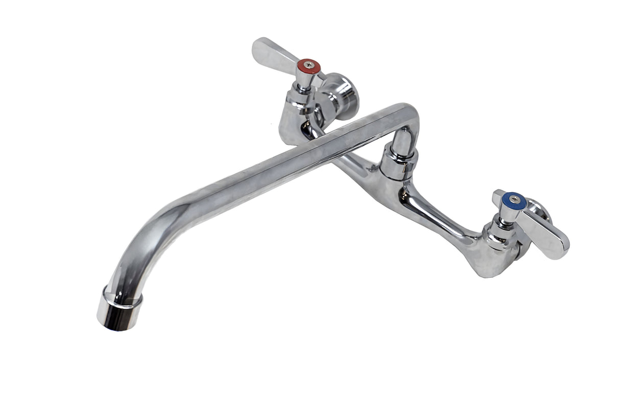 Omcan Splash Mounted Faucet for 18″ x 18″ / 18″ x 21″ / 24″ x 24″ – One, Two, and Three Tub Sinks