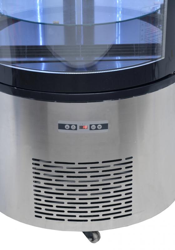 Omcan 27″ Circular Floor Refrigerated Showcase with 14.1 cu.ft./400 L Capacity