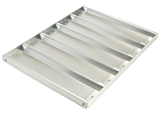 Winco Abpn-5H Aluminum Sub Sandwich Roll Pan With Silicone Glaze - VRS Restaurant Equipment & Supply Store