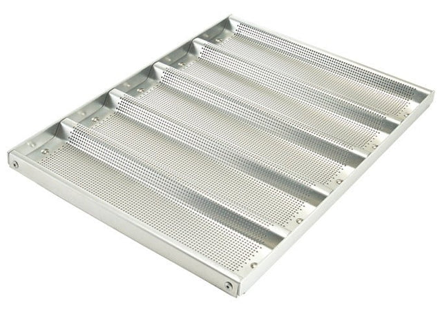 Winco Abpn-5H Aluminum Sub Sandwich Roll Pan With Silicone Glaze - VRS Restaurant Equipment & Supply Store