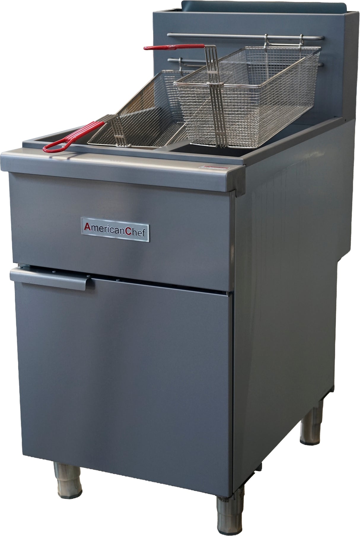 American Chef ACDF-4DN - Deep Fryer 4 Chamber Double Tank, Natural gas, Robertshaw gas valve