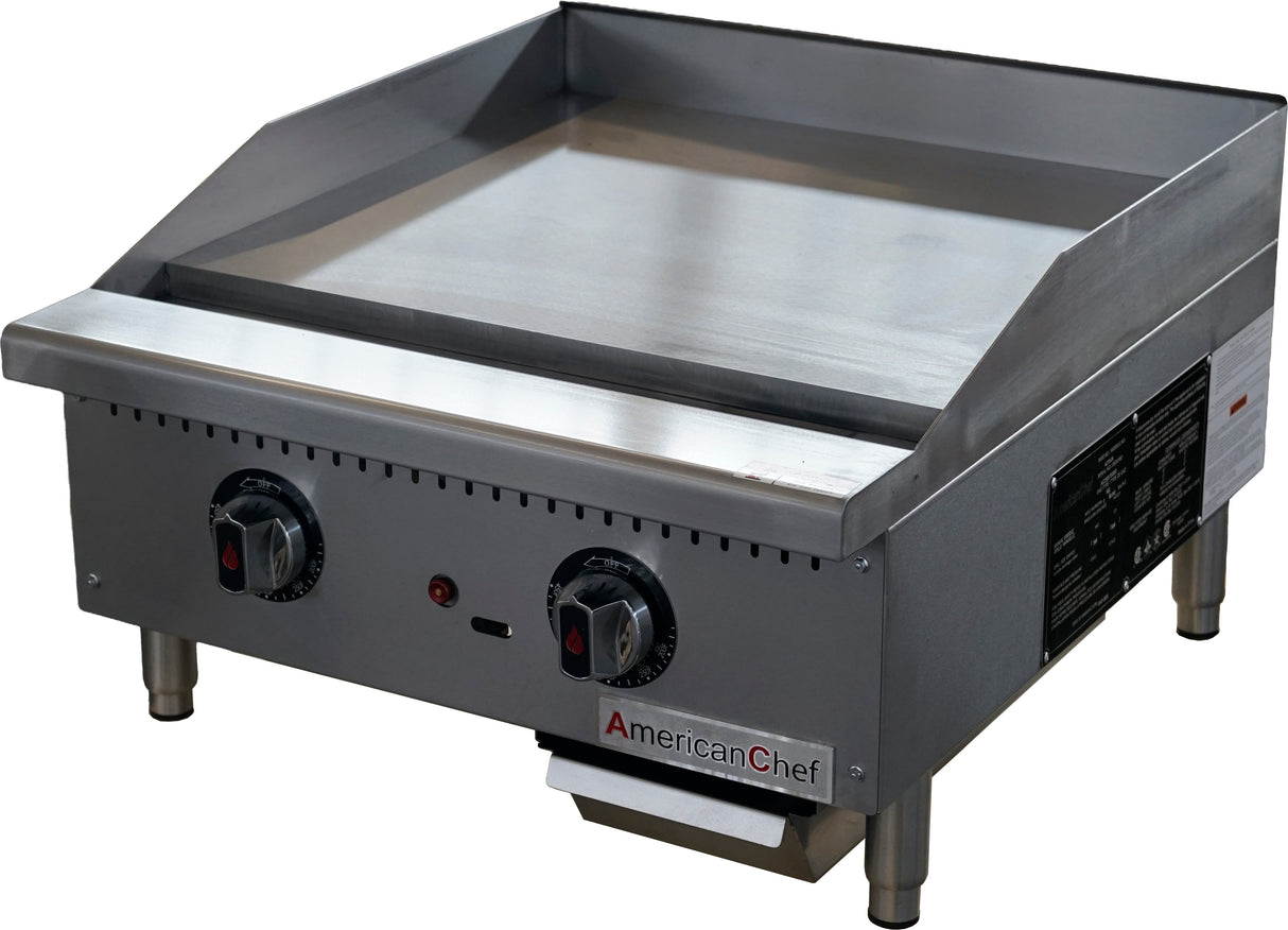 American Chef ACTG-24 - Counter Top 24" Thermostat Griddle with safety valve, natural gas