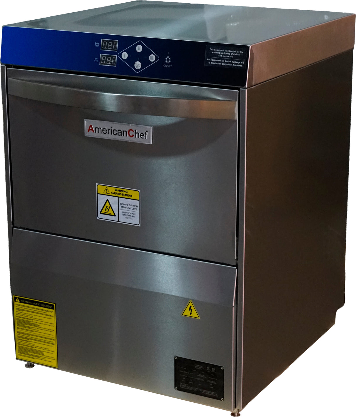 American Chef ACUD-H - Undercounter Dishwasher High Temp,208V-240V, 60Hz, 1 Phase