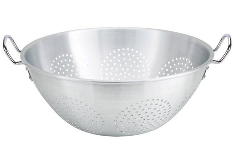Winco Alo-16H Colander, Chinese-Style With Handles, Aluminum, 16 Qt - VRS Restaurant Equipment & Supply Store