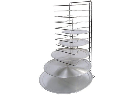 Winco APZT-1015 Pizza Rack, 15 Slots, Aluminum