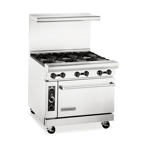 American Range AR-6 36″ Propane Gas Range With 6 Open Burner - VRS Restaurant Equipment & Supply Store