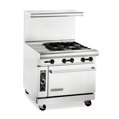 American Range AR12G-4B 36″ Propane Gas Range With 12″ Griddle - VRS Restaurant Equipment & Supply Store