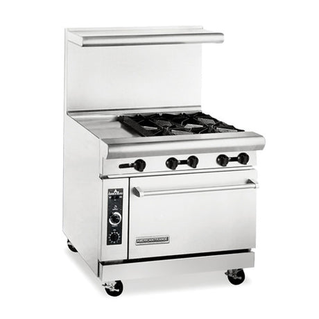 American Range AR12G-4B 36″ Propane Gas Range With 12″ Griddle - VRS Restaurant Equipment & Supply Store