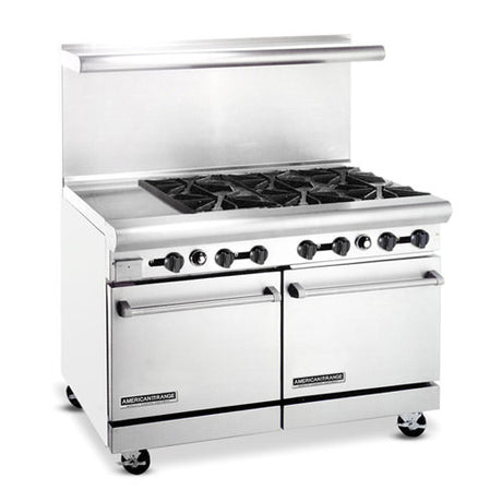 American Range AR12G-6B 48″ Natural Gas Range With 12″ Griddle - VRS Restaurant Equipment & Supply Store