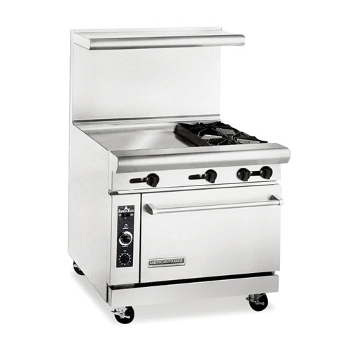 American Range AR24G-2B 36″ Propane Gas Range With 24″ Griddle - VRS Restaurant Equipment & Supply Store