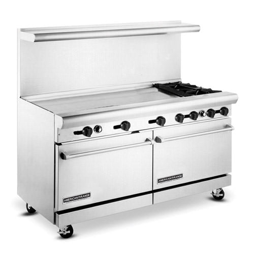American Range AR48G-2B 60″ Natural Gas Range With 48″ Griddle - VRS Restaurant Equipment & Supply Store