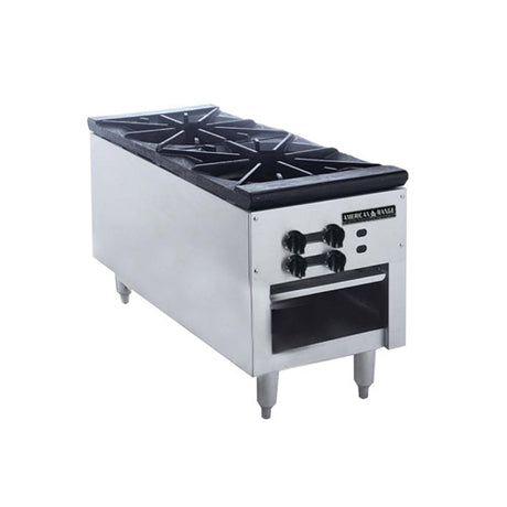 American Range SPSH-18-2 Propane Gas Double Burner Stock Pot Range - VRS Restaurant Equipment & Supply Store