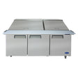 Atosa 72″ Refrigerated Mega Top Sandwich Prep. Table Three Door - MSF8308GR - VRS Restaurant Equipment & Supply Store