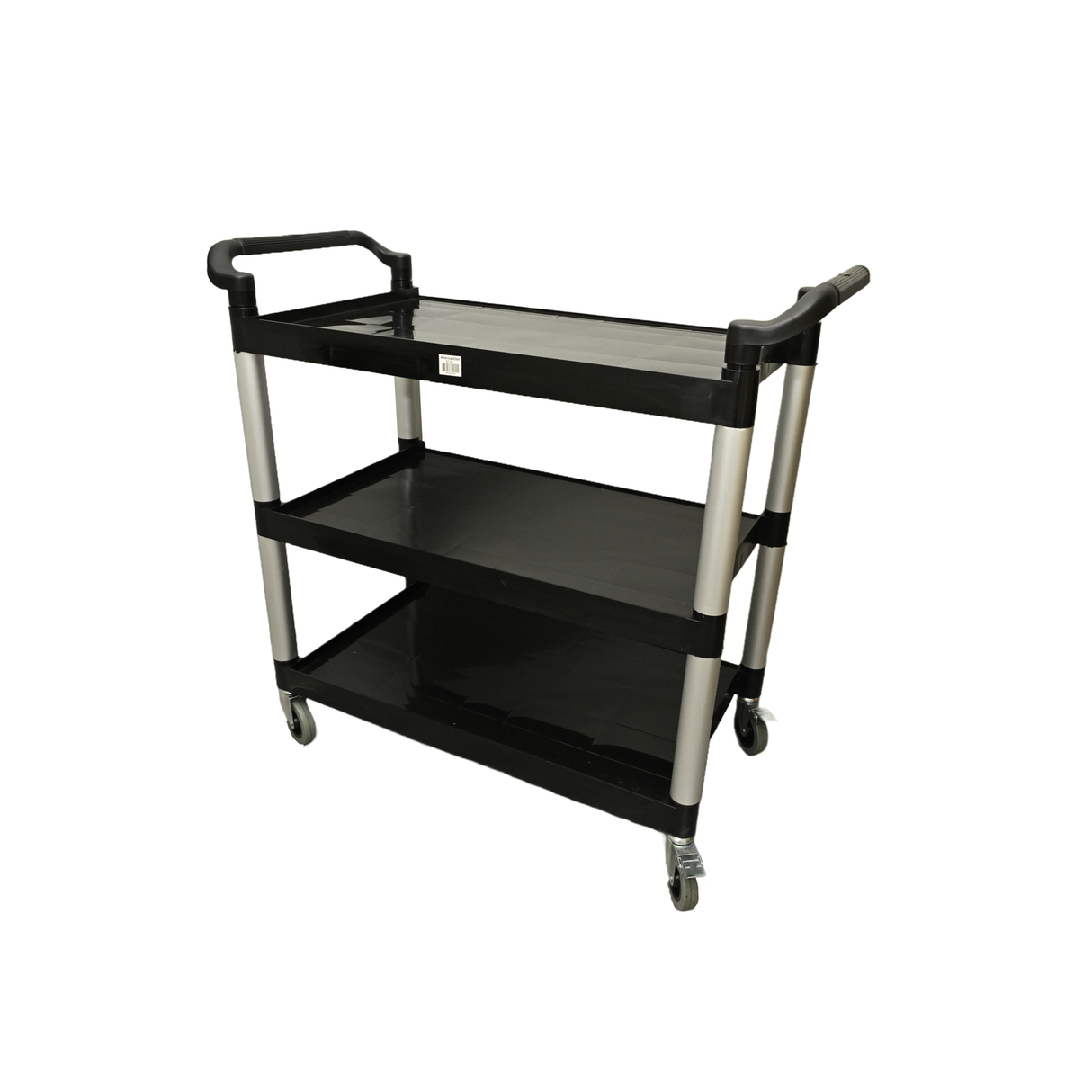 American Chef BC-B - 3-Tier Utility Carts with Brakes - Black, 40-3/4L x 19-1/2W x 37-3/8H, Plastic
