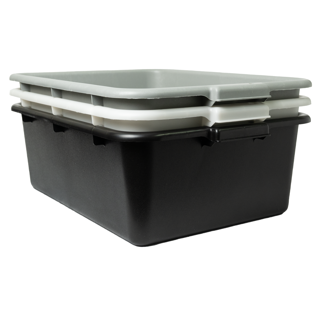 American Chef BUS-5K - Standard Weight Polypropylene Dish Box, 5" Depth - Black, Plastic