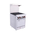 BakeMax BAS24O 24″ Natural Gas Range With 4 Open Burner - VRS Restaurant Equipment & Supply Store